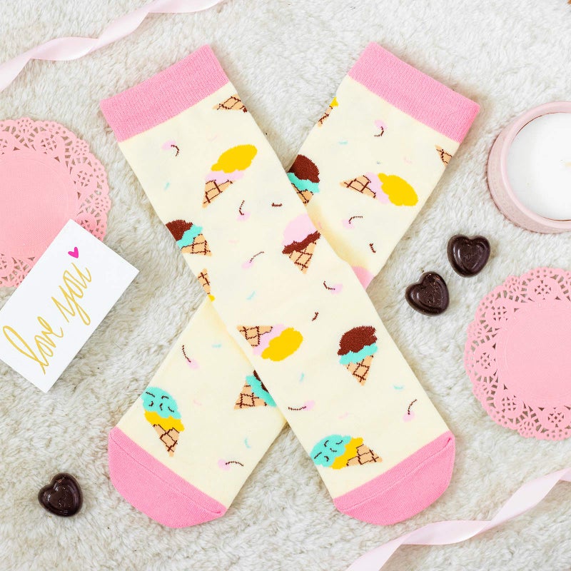 Lavley If You Can Read This Bring Me Ice Cream Socks â€“ Hilarious Novelty for Adults, US Size 6-12 â€“ Ice Cream Lover Gift - Image 3